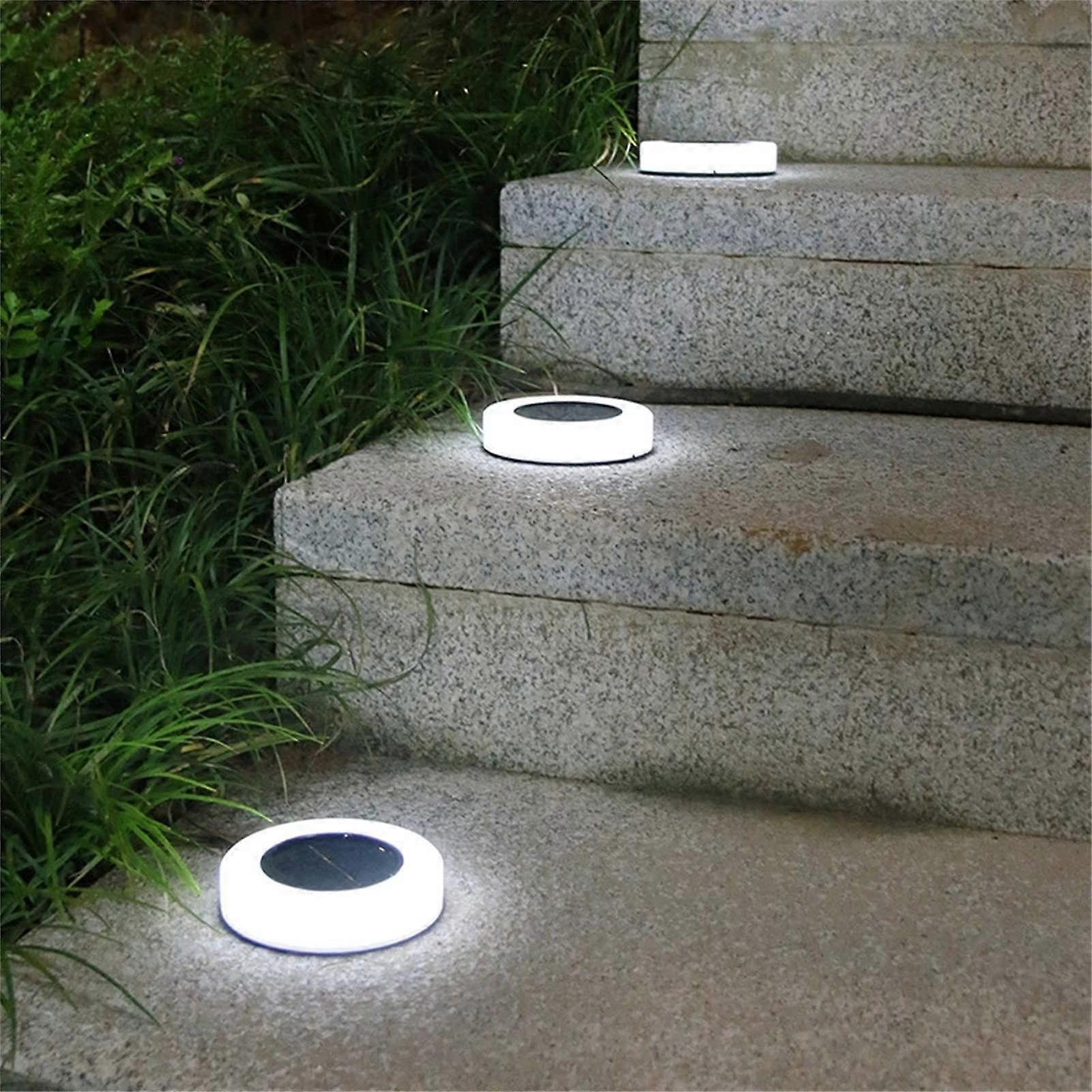 Solar Garden Lights 3 Pack with Automatic Dusk Sensor, Waterproof Outdoor Pathway LED Lights