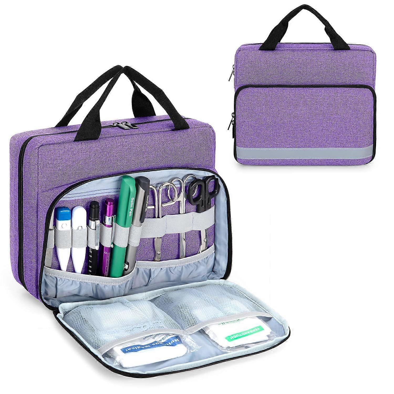 Padded Stethoscope Case, Small First Aid Kit Bag Empty, Hold Two Stethoscopes