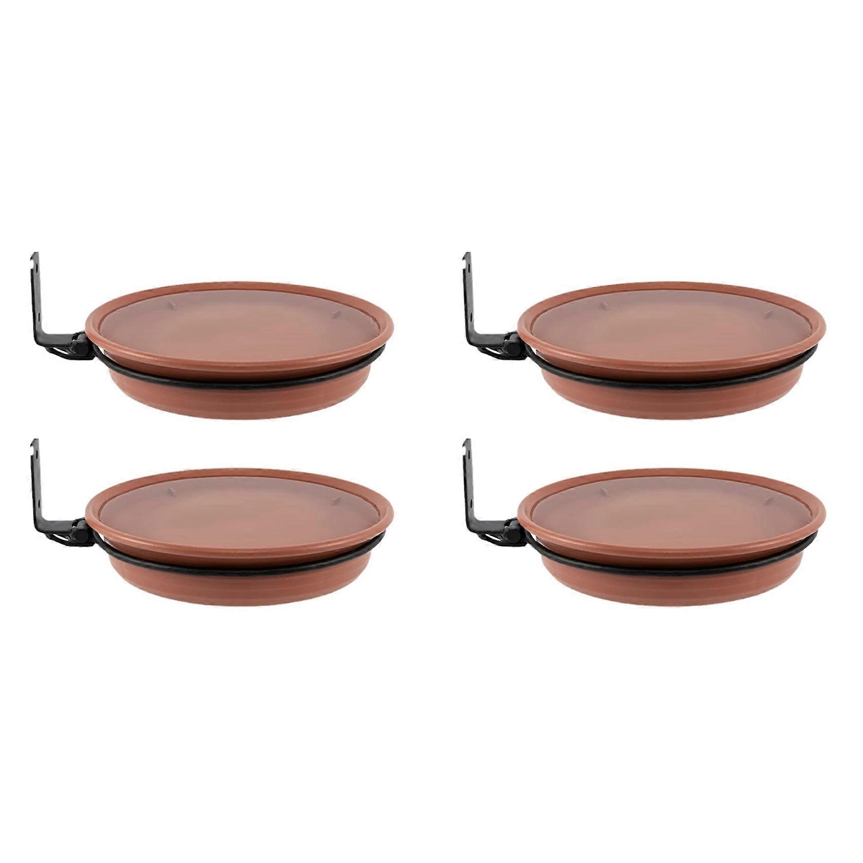 Bird Feeder Squirrel Bird Feeder Hanging Bird Feeder Bird Pond Bird Feeder Tray Fixed Bird Tray(4PCS)