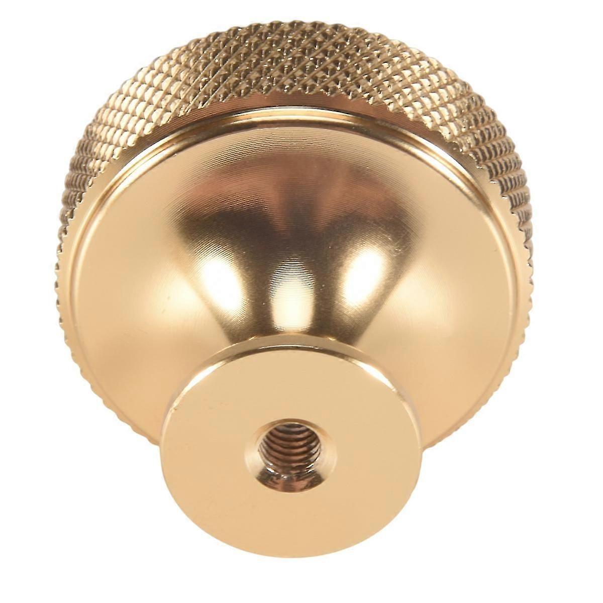 10 Pack 1.2 Inch Brushed Gold Cabinet Knobs Knurled Kitchen Cabinet Knobs Gold Drawer Knobs Round Dr