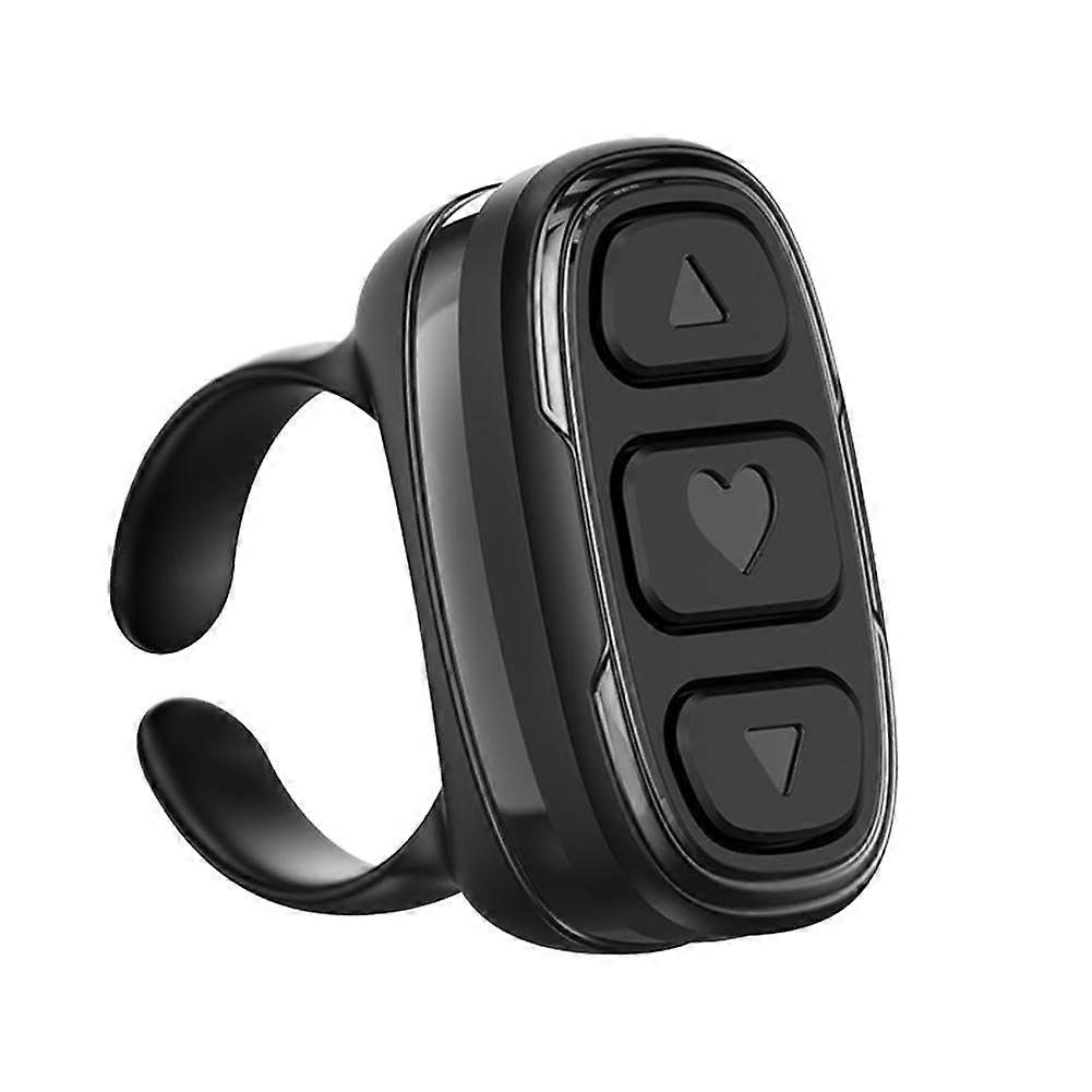 Bluetooth Remote Control with Smart Gesture and Video Playback for Camera, EBook Reading Black