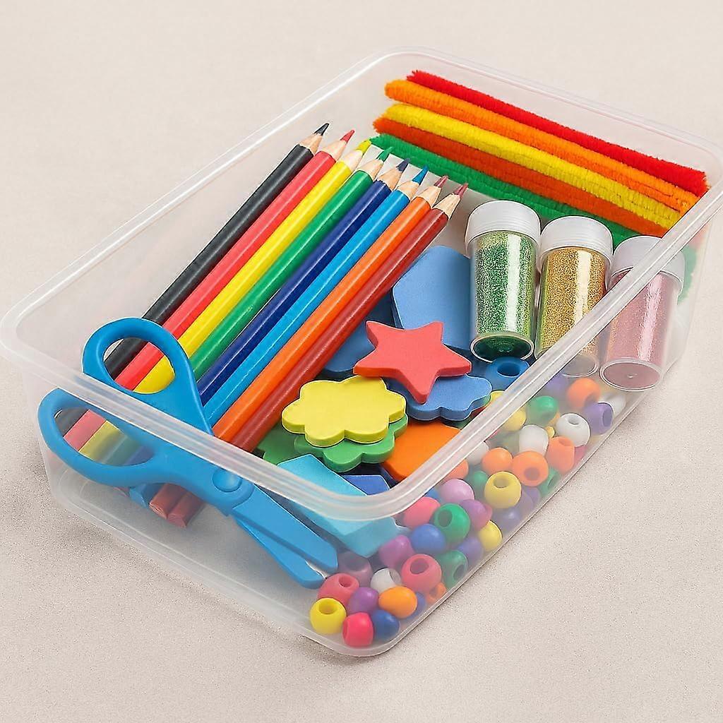 Clear Plastic Storage Bins with Lids, 6 Qt Stackable Containers for Closet, Pantry and Garage