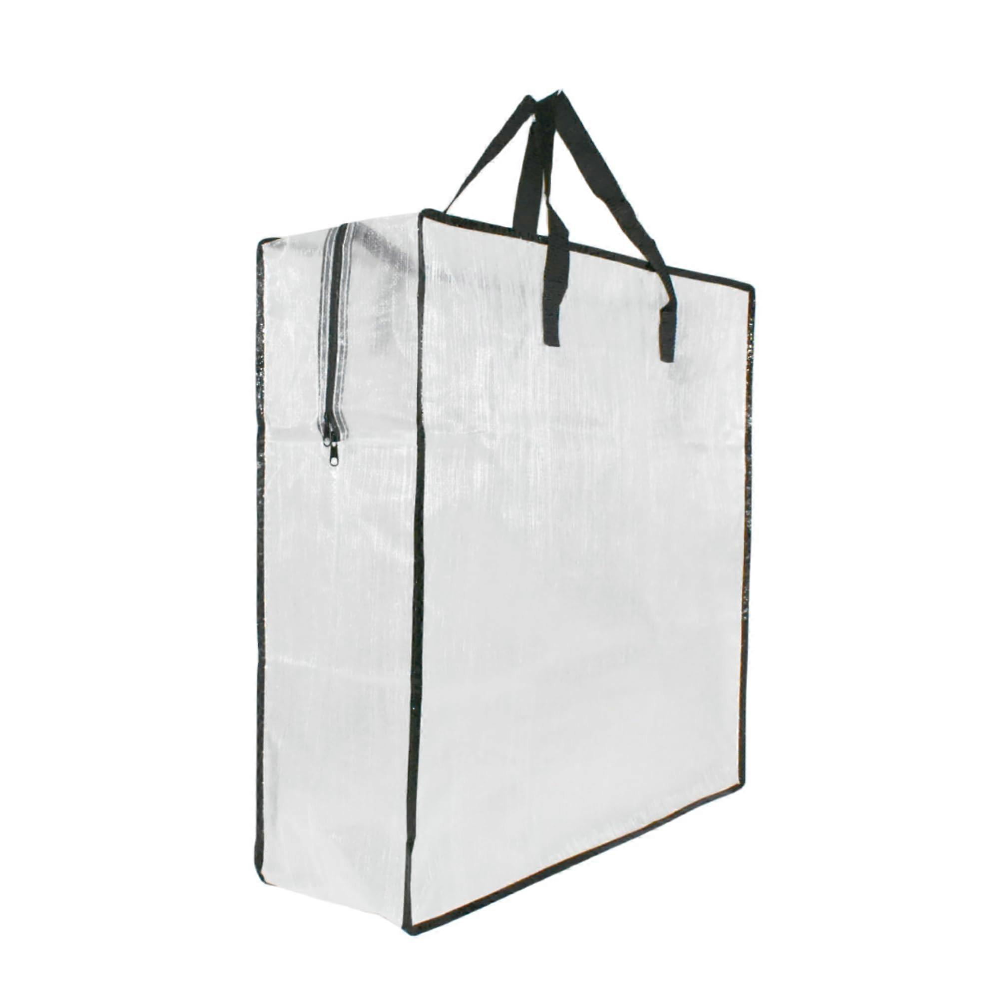 Clear Storage Bag with Handles and Zipper, Large 25Gallon Organizer for Clothes Bedding and Moving