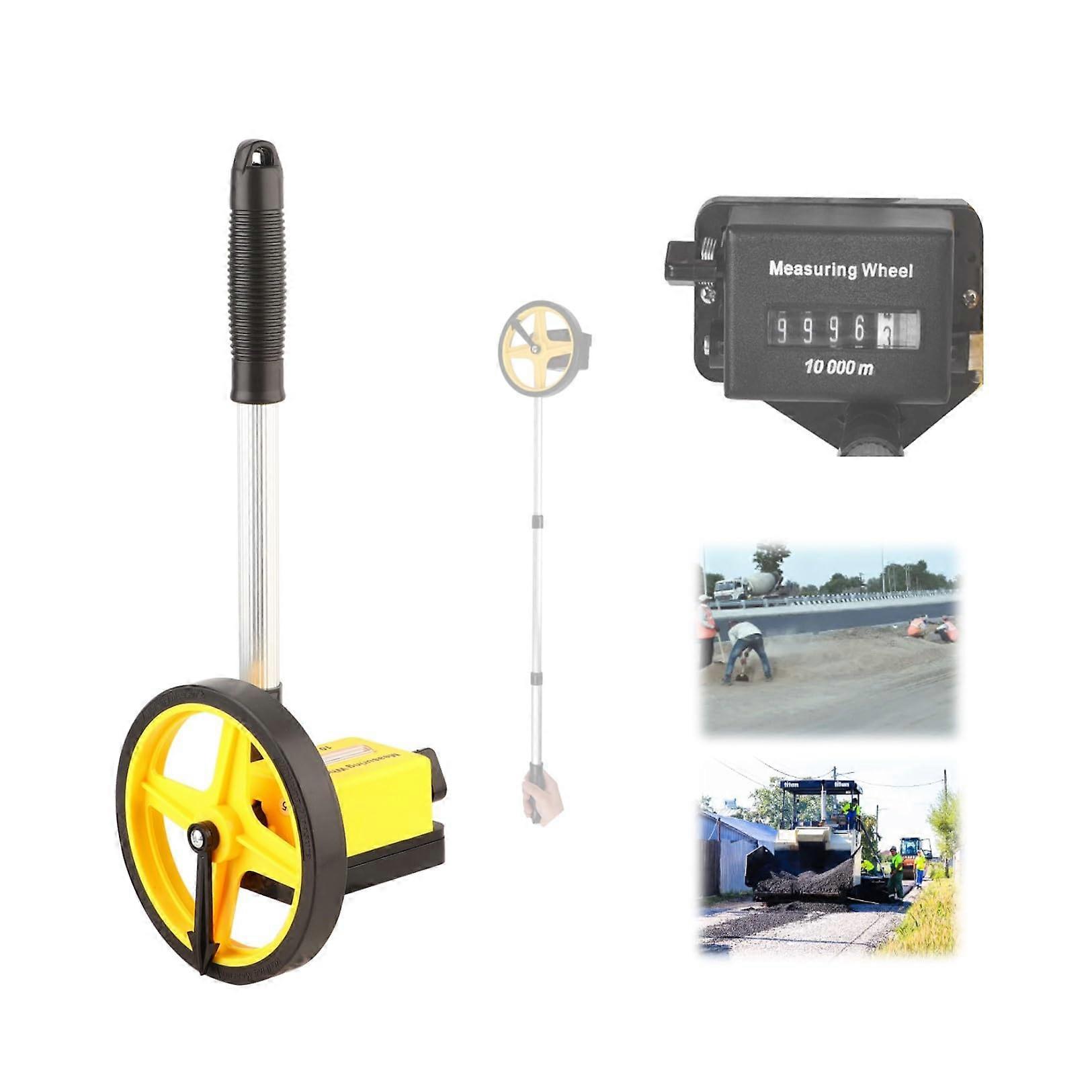 Measuring Wheel with Adjustable Telescopic Handle,  Accuracy, Compact TPR Design for Surveying