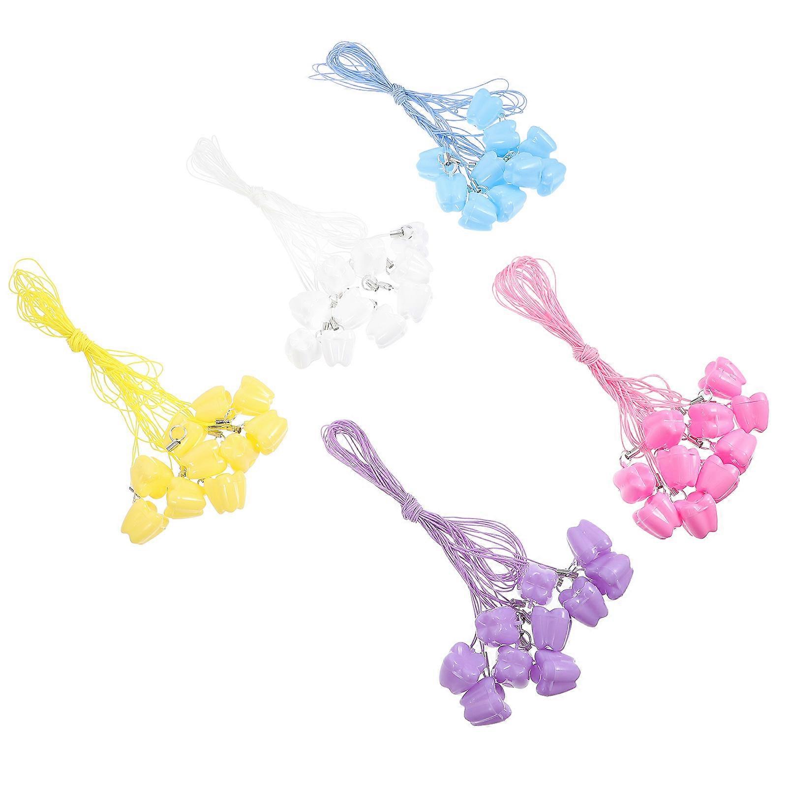 Baby First Tooth Keepsake Box for Storage 50Pcs Plastic Assorted Color