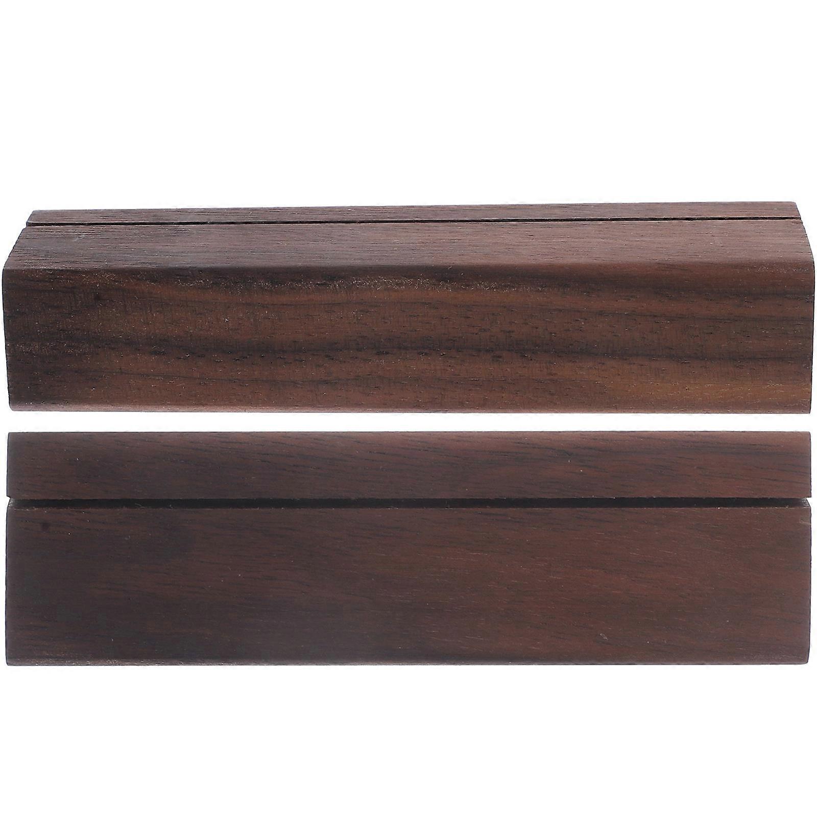 Wood Place Card Display Stand Beech Wood Table Number Holder Stand Rectangular Simple Structure 2Pcs