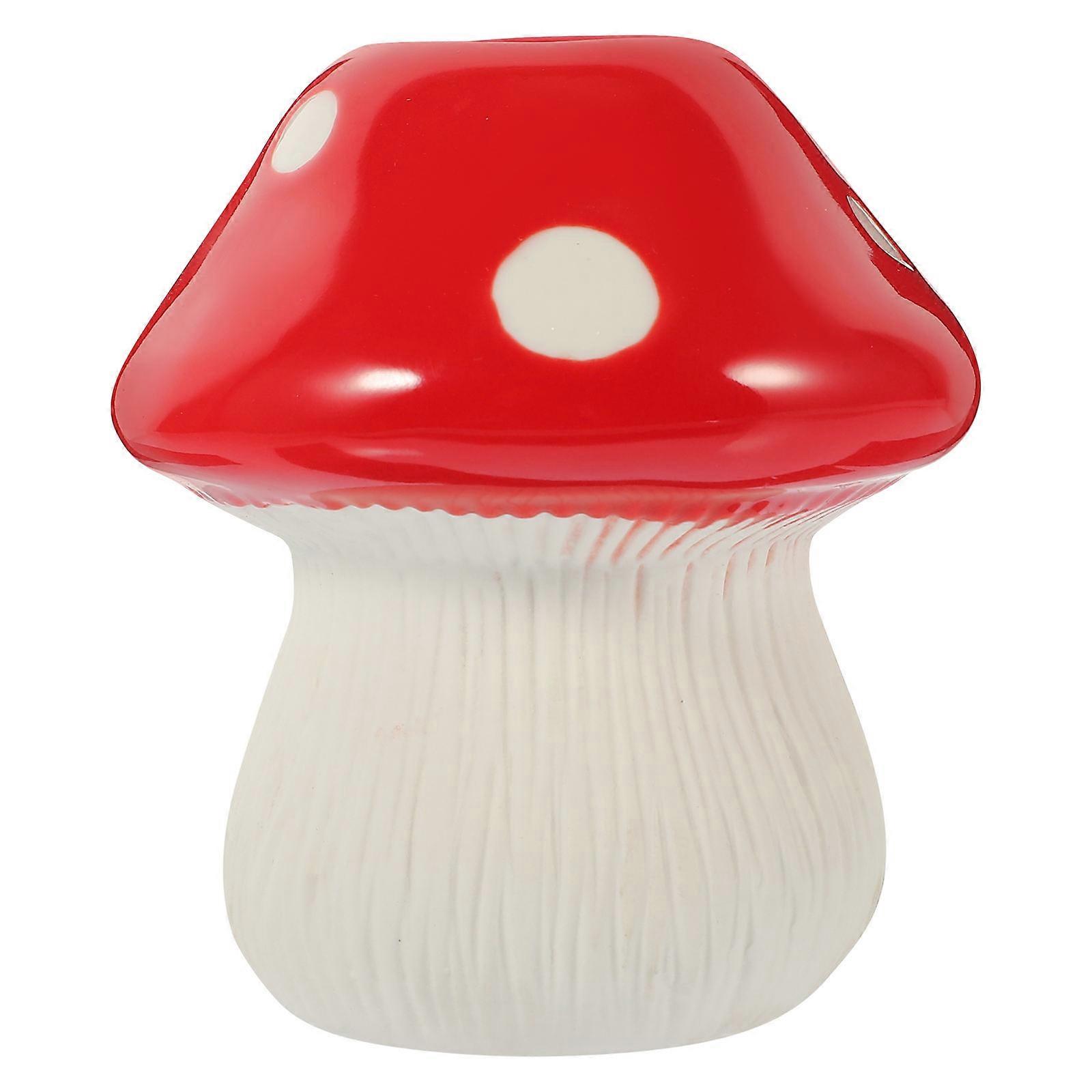 Ceramic Candle Holder Mushroom Style Candlestick for Tabletop One