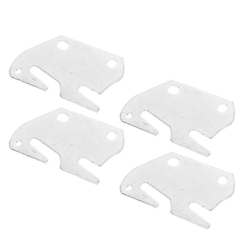 Silver Bed Frame Brackets with Headboard Support for Bed Hardware 8Pcs