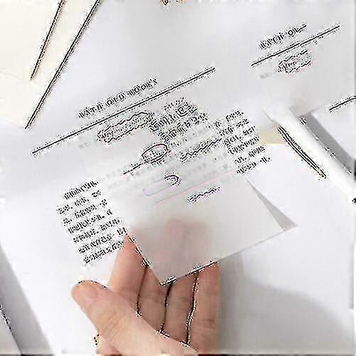100x Transparent Sticky Notes Pad Waterproof Self-adhesive Clear Memo Note