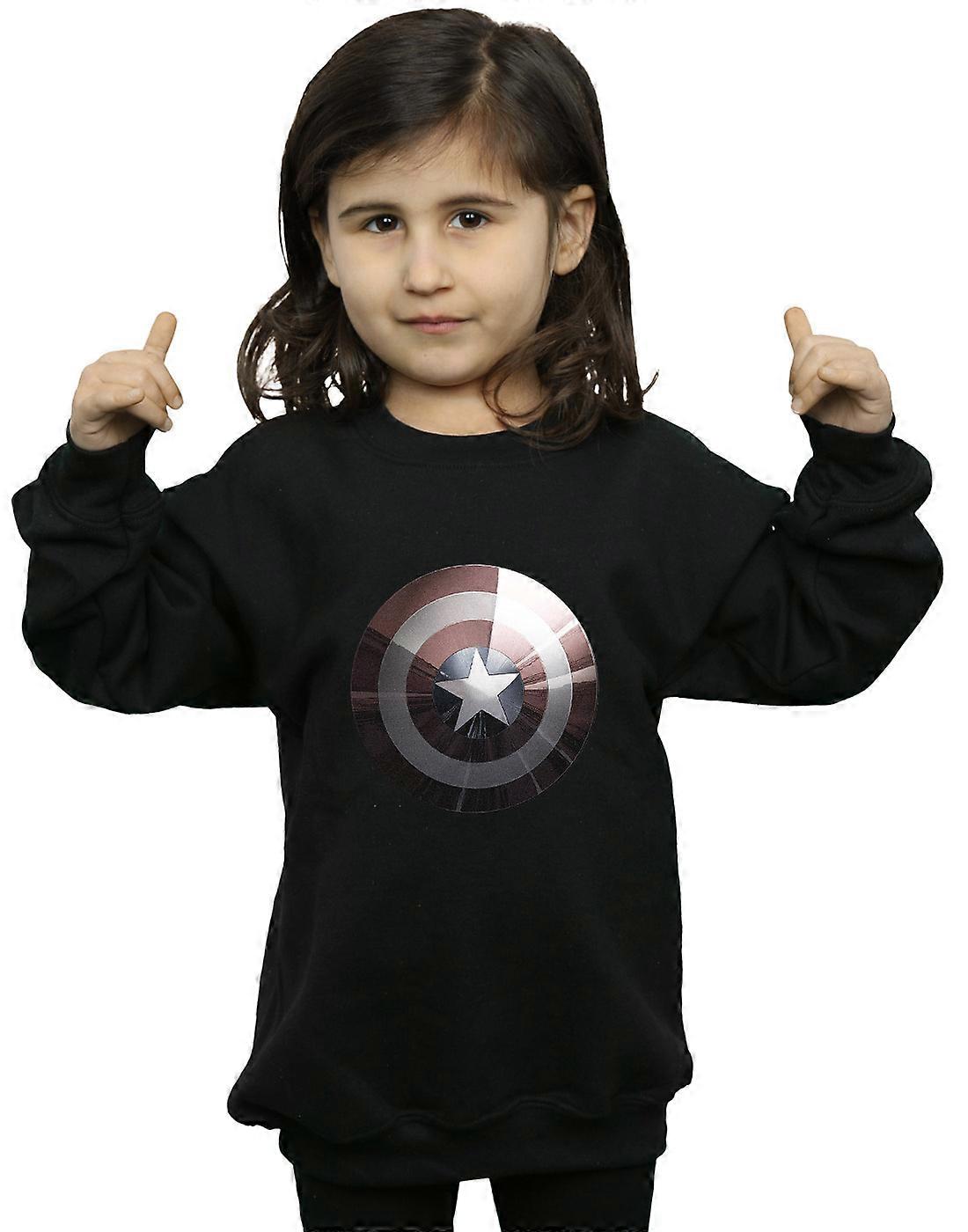 Marvel Girls Captain America Shield Shiny Sweatshirt