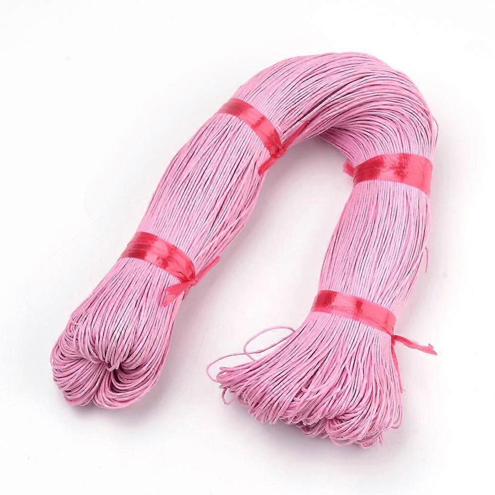 Waxed Cotton Cord Hot Pink 1mm about 360yard/bundle(330m/bundle)