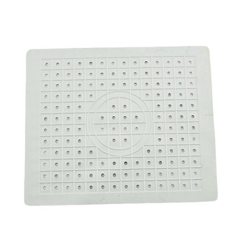 White Rubber Kitchen Sink Mat 31.4x26.1cm Durable Protector with Quick Drainage for Dish Drying