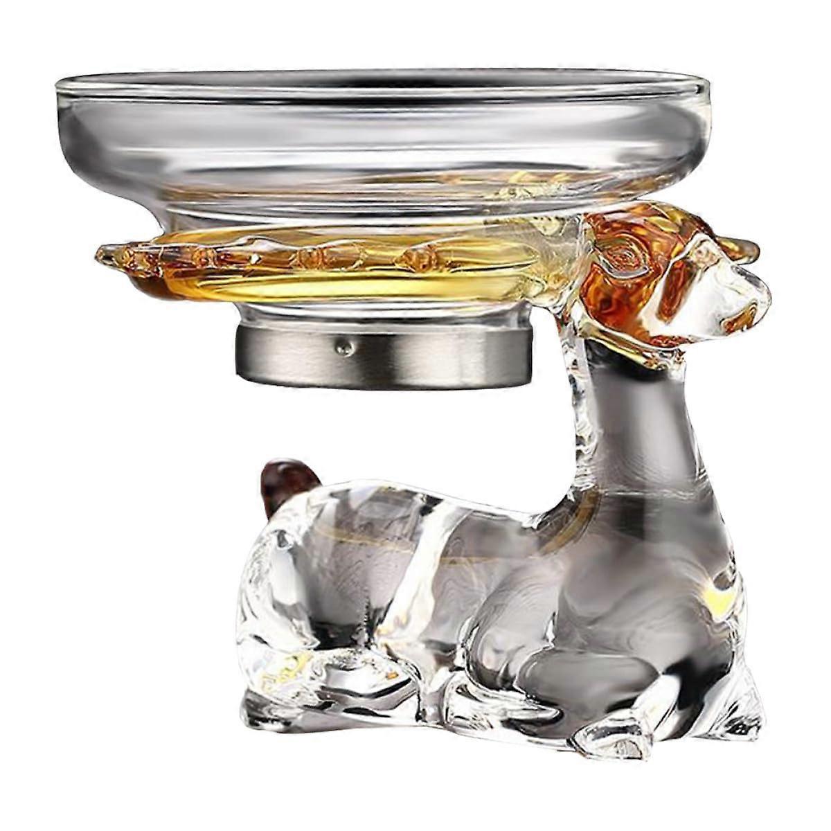 Glass Tea Infuser with DeerShaped Strainer Base,  Temperature and WearResistant Filter