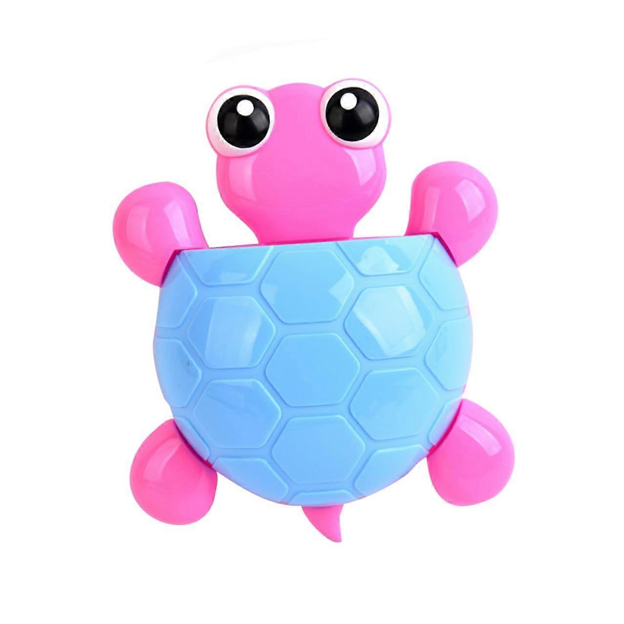 2pcs Cute Turtle Wall Mounted Toothbrush Holder with Suction Cup for Bathroom Storage