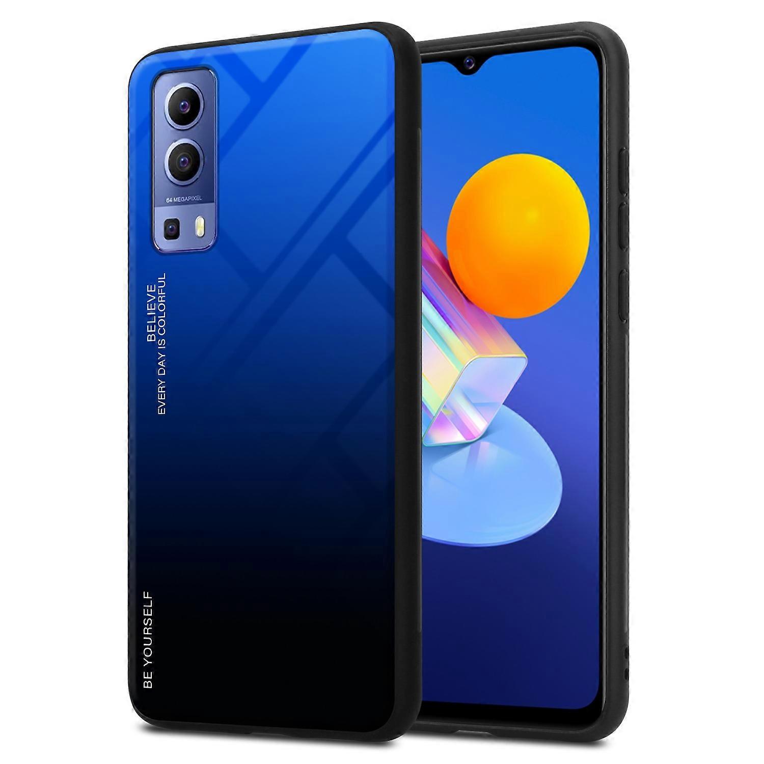 Case Vivo Y52 5G / Y72 5G TPU 保护壳 - 后盖带保护玻璃 - 双色