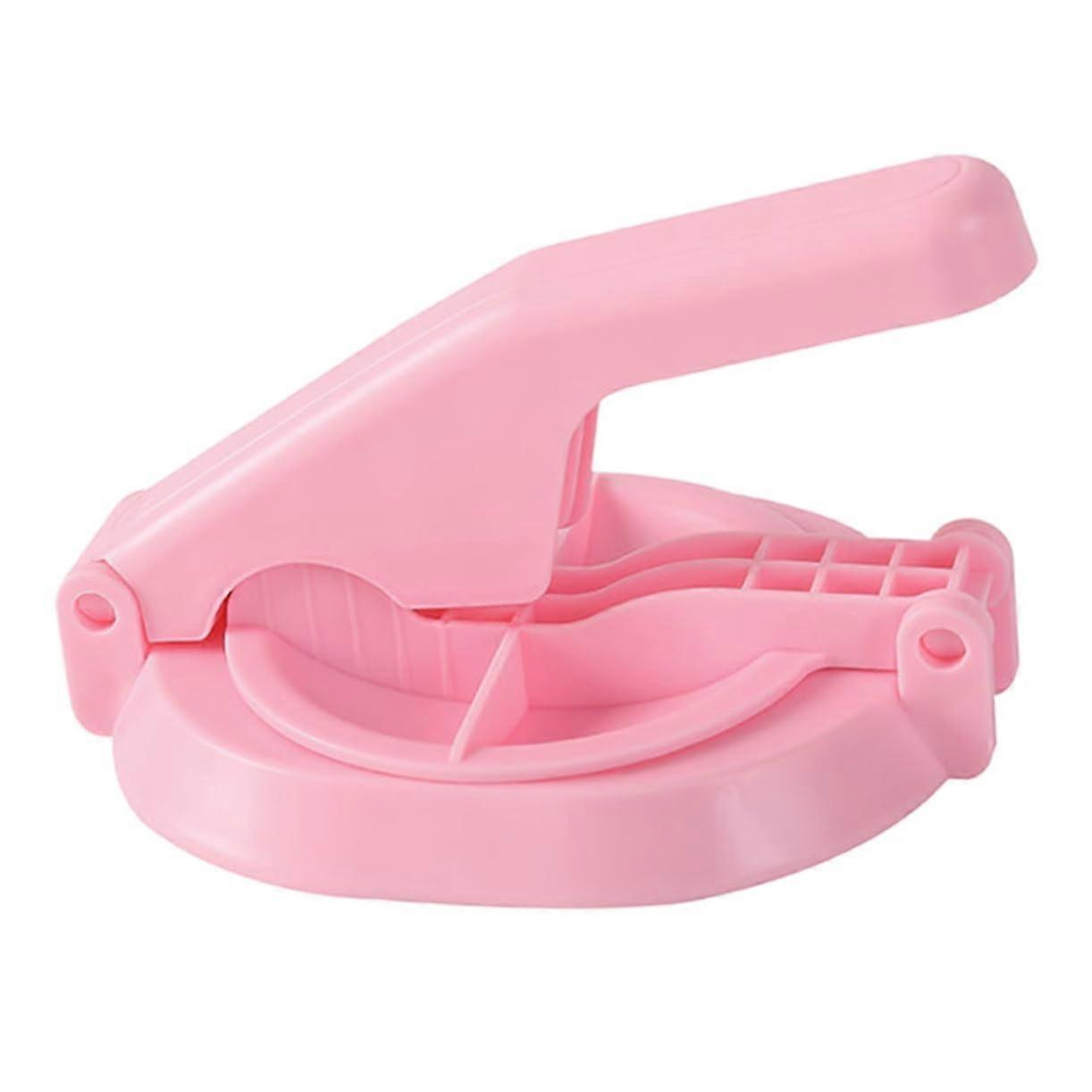 Ergonomic Dumpling Maker Press with Easy Clean Design for Wrappers Pies Biscuits Pink