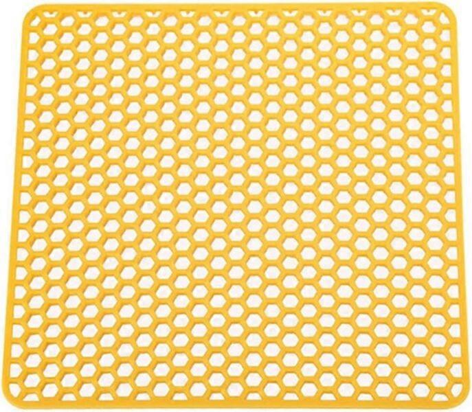 Sink Mat, Quick Drying, Yellow 1 Piece, Tableware Protection Anti-Crack Mat