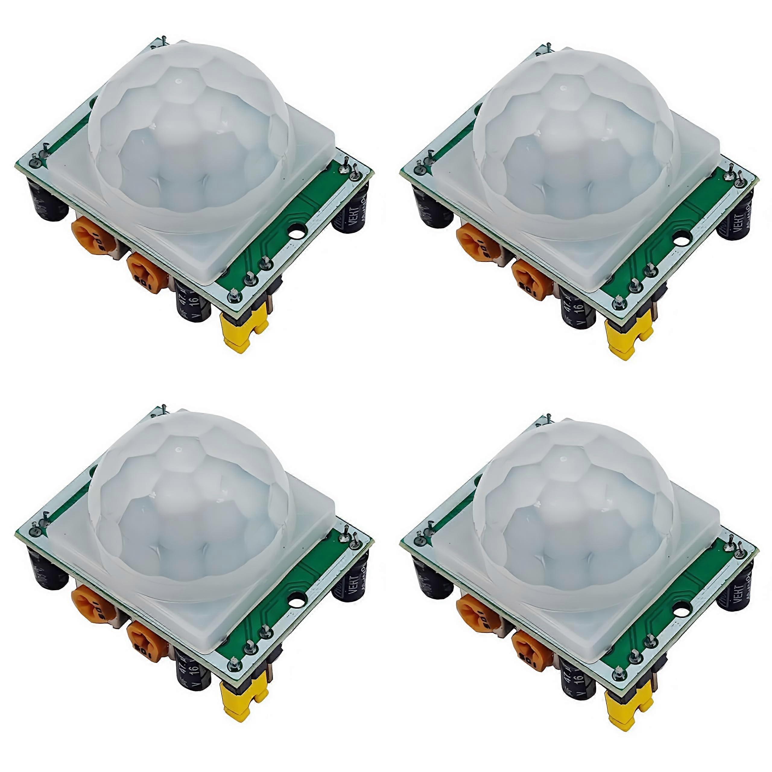 4PCS HCSR501 PIR Motion Sensor Module for Arduino, Adjustable Infrared Detector DC 4.520V Ref: 5123