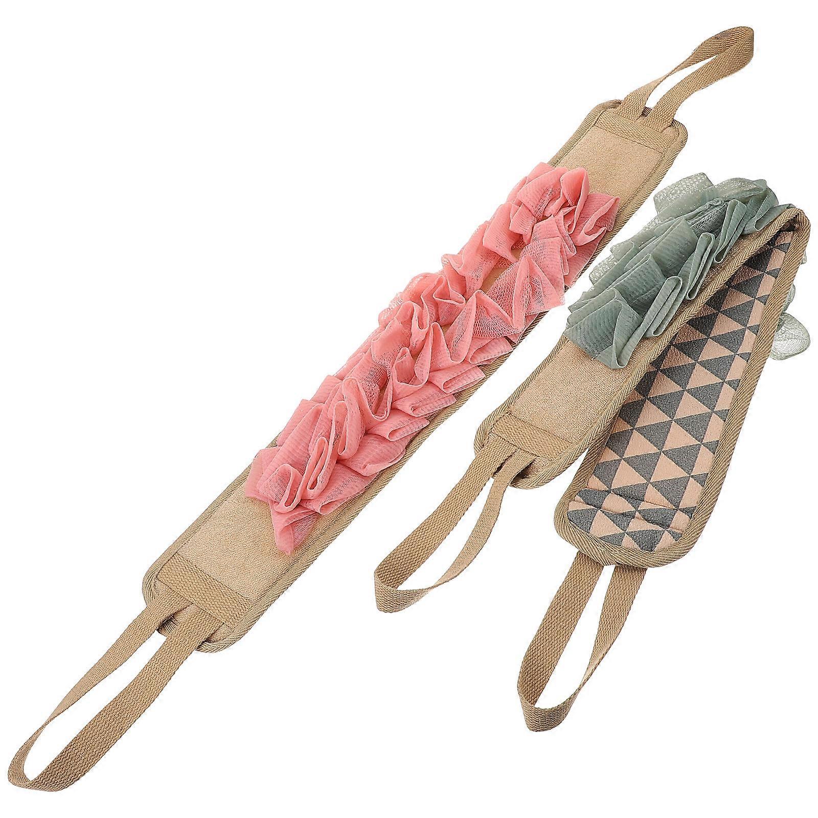 Shower Back Scrubber Double-Sided Bath Towel for Exfoliating 4Pcs Set