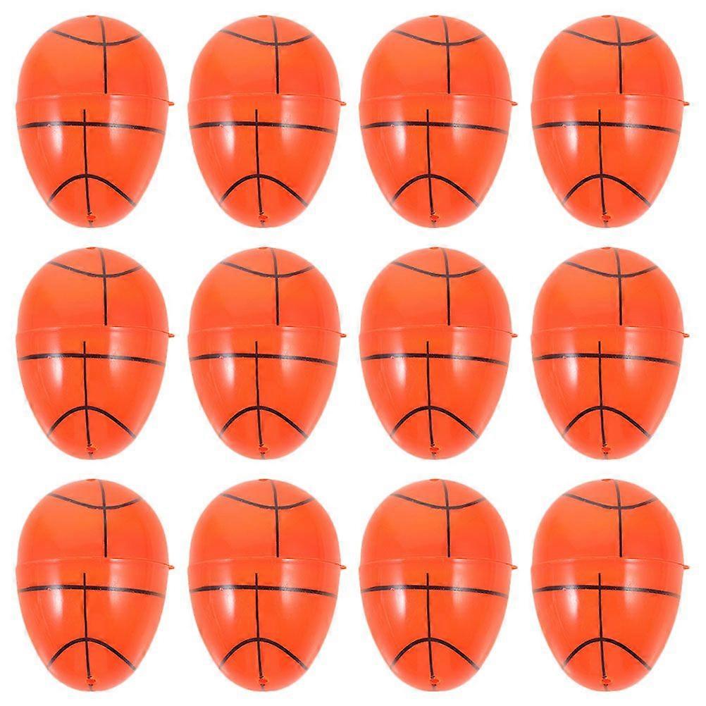 12pcs Fillable Easter Eggs Plastic Sports Ball Easter Eggs Openable Easter Eggs Easter Basket Stuffers
