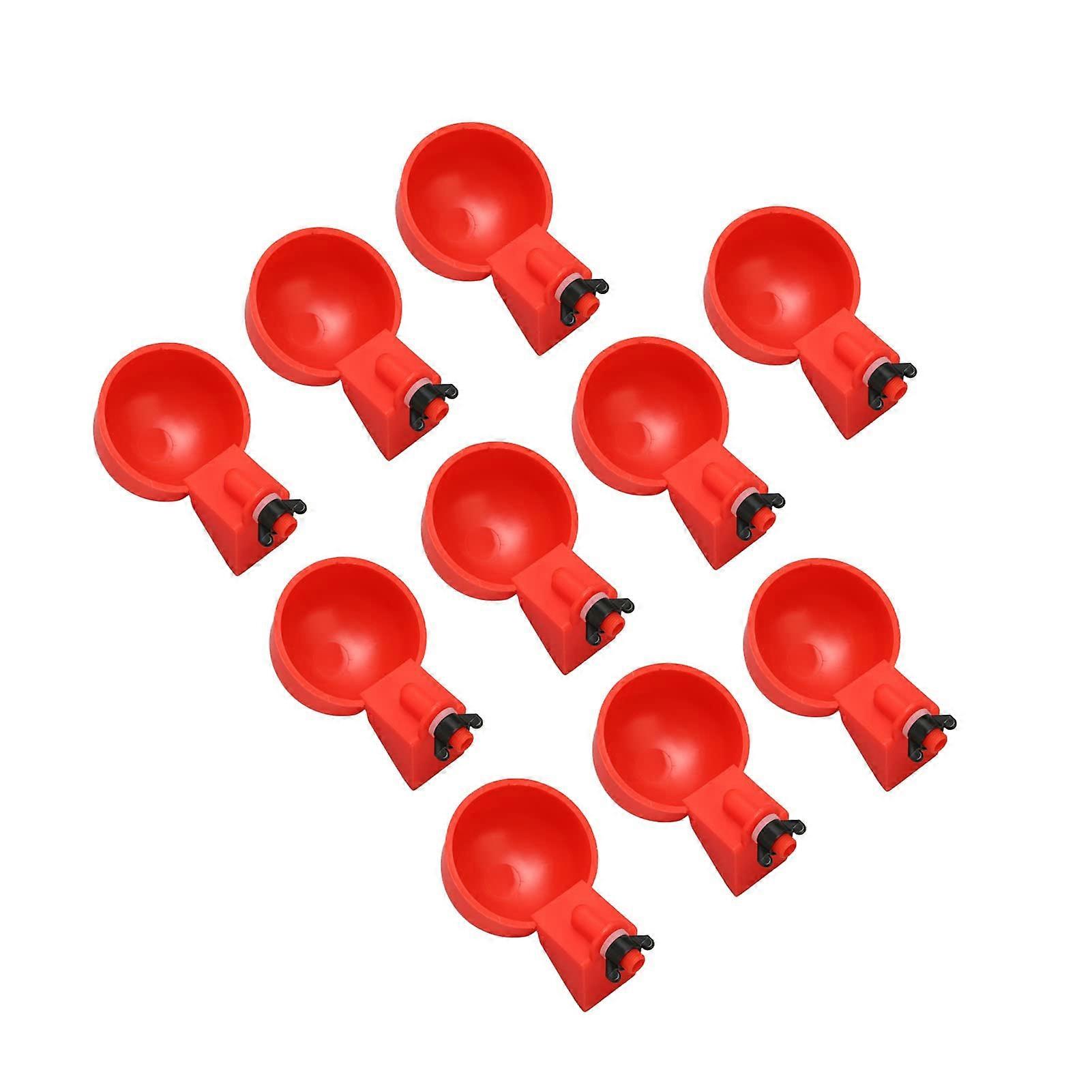 Adjustable Poultry Waterer Cups Automatic Chicken and Duck Drinker Bowl 10pcs SpillReducing Design