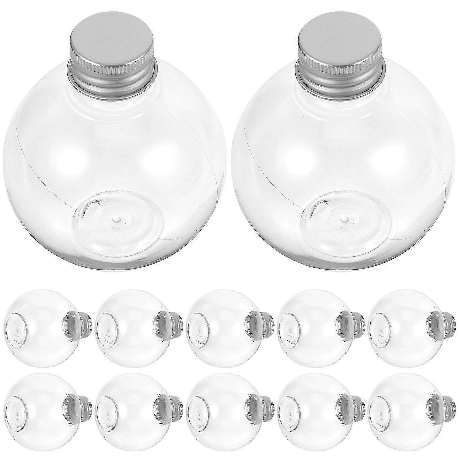 Transparent Plastic Spray Bottle Round Bulb for Storage Use 25Pcs