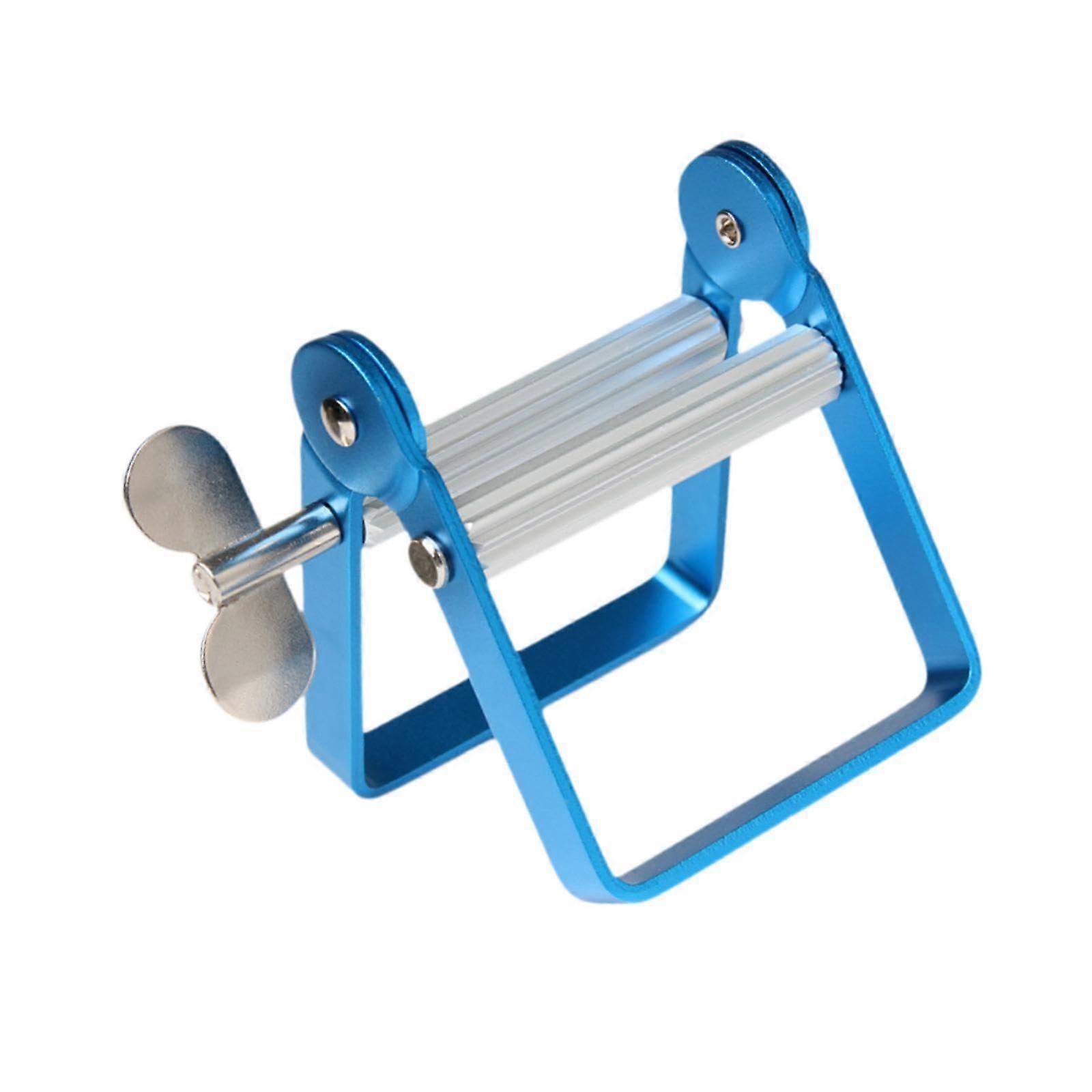 Toothpaste Tube Squeezer Stainless Steel Blue Roller for Cream Paint Efficient Waste Reduction