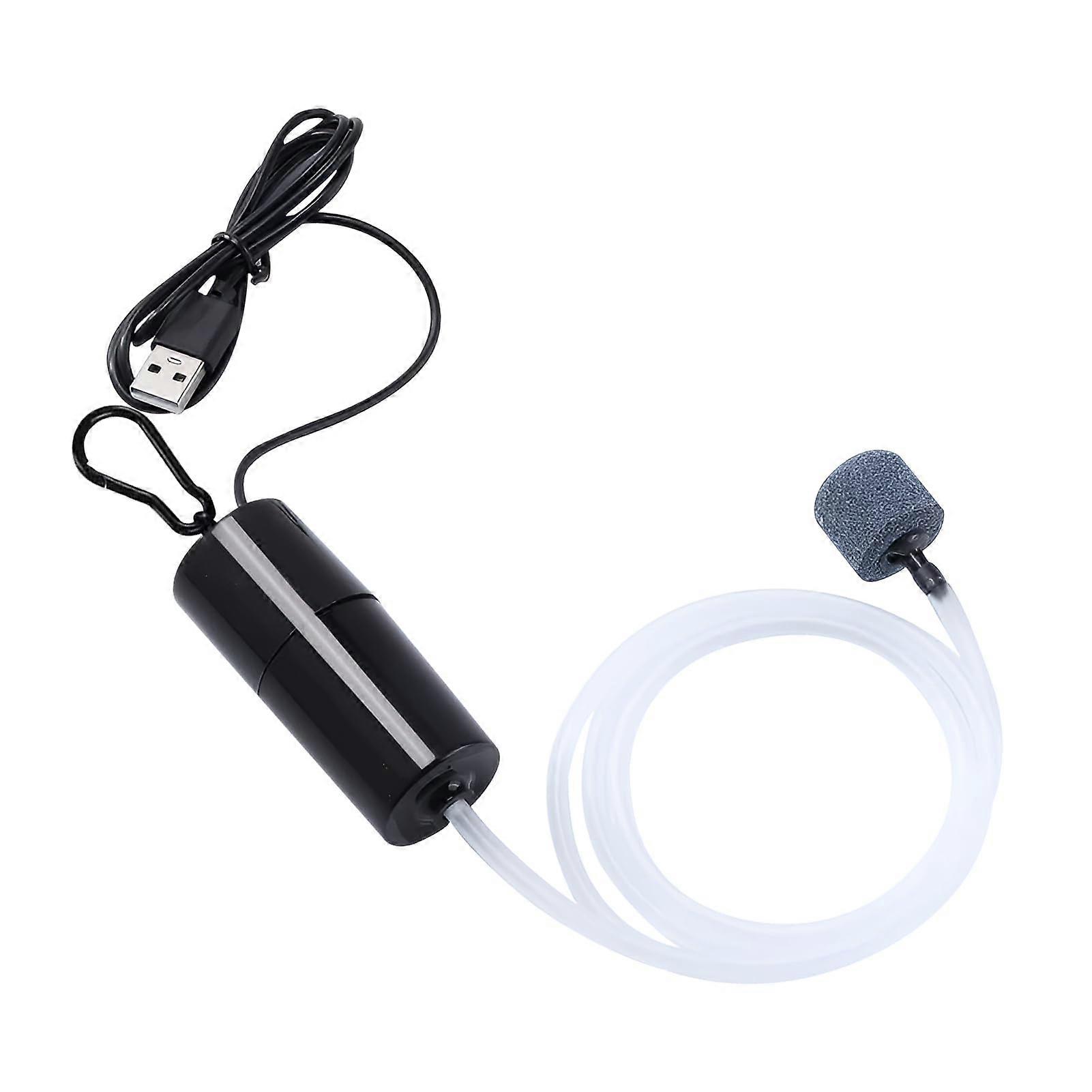 USB Aquarium Air Pump  Silent Compact USB Powered Mini Fish Tank Aerator