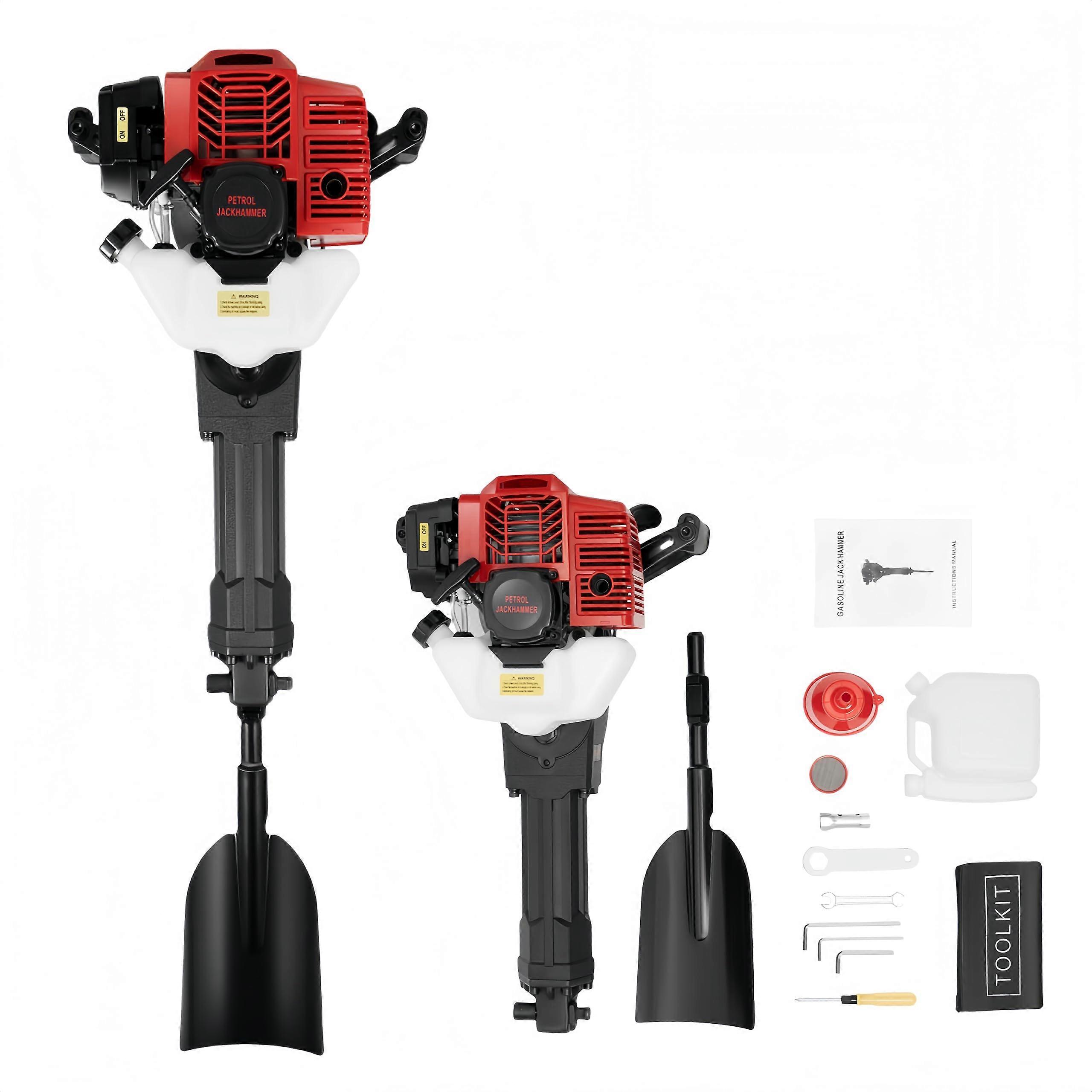 52CC Gas Powered Trencher with Torque Engine, Handheld Digger for Garden and Farm