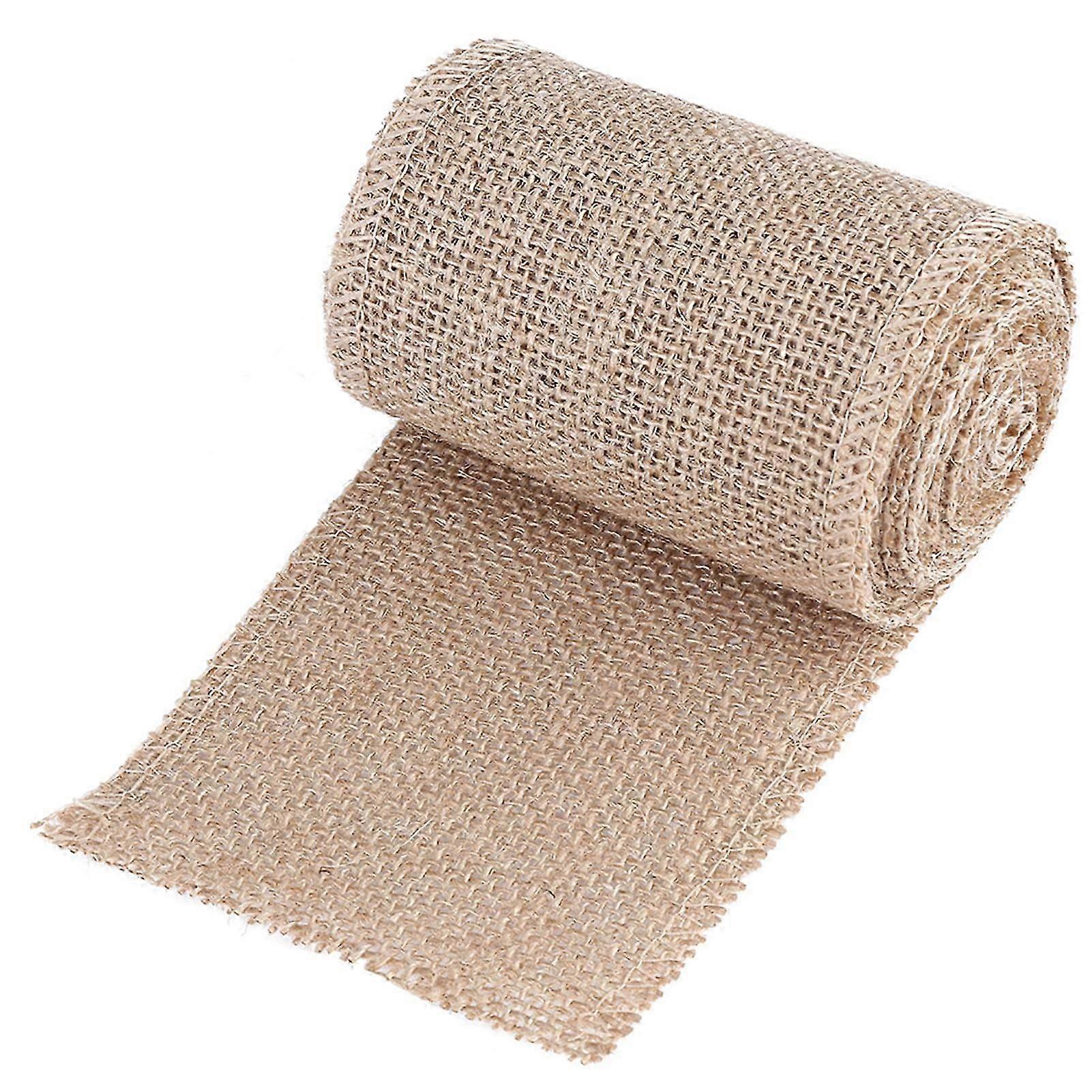 Jute roll decorative fabric, for making Christmas party decorations (width: 10 cm)