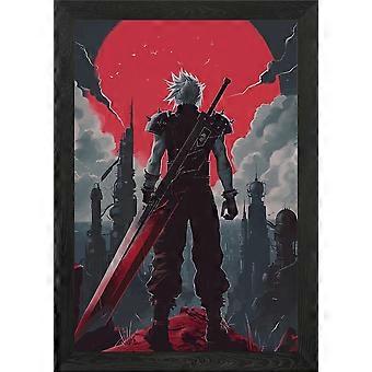 Cloud Strife overlooking Midgar Jigsaw Puzzle Brain Teaser H0188