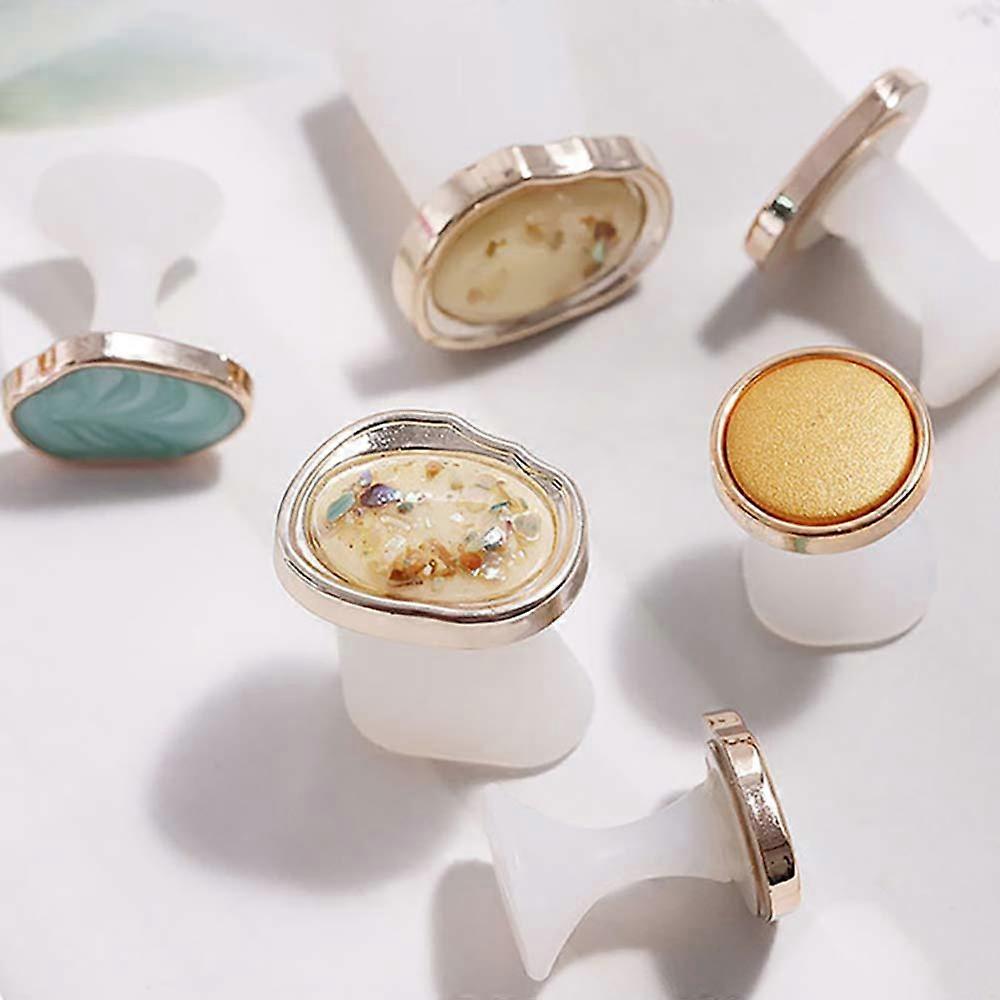 Toe Separators 8pcs Soft Flexible Silicone for Pedicure with Floral Design Reusable Easy Clean