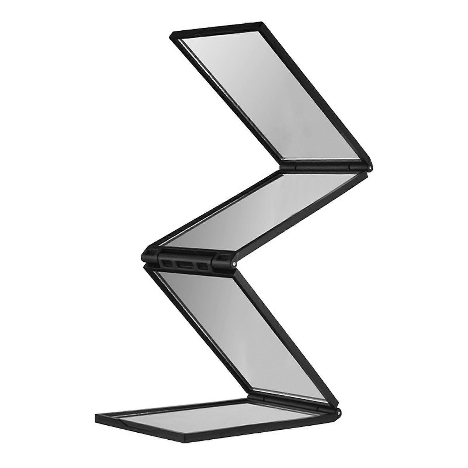 Multi-Angle Folding Self Haircutting Mirror Head Back View Available Foldable Makeup Mirror 4-Way