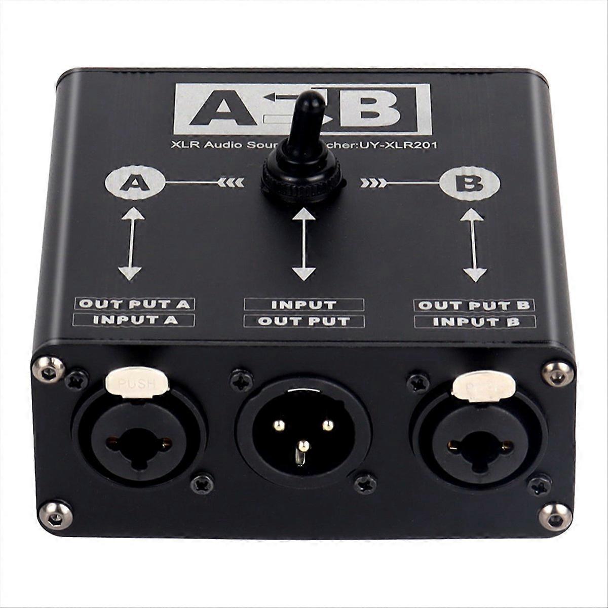 Passive 2 in 1 Out or 1 in 2 Out XLR Balanced Audio Source Switcher