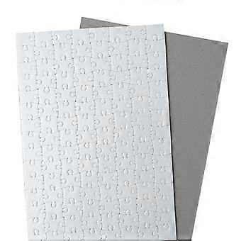 Blank Paper Puzzle White Jigsaw Puzzle for Playing Use 5Pcs Set