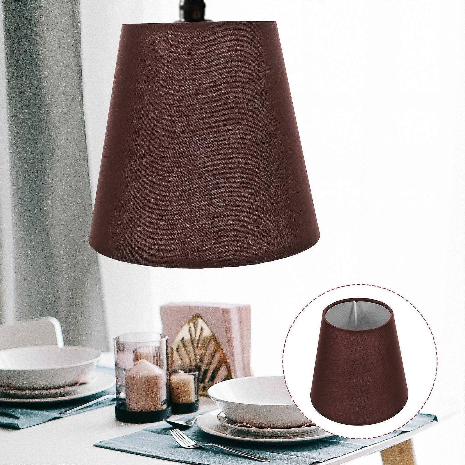 Cloth Lampshade Replacement for Table Lamp Simple Coffee Solid Shade