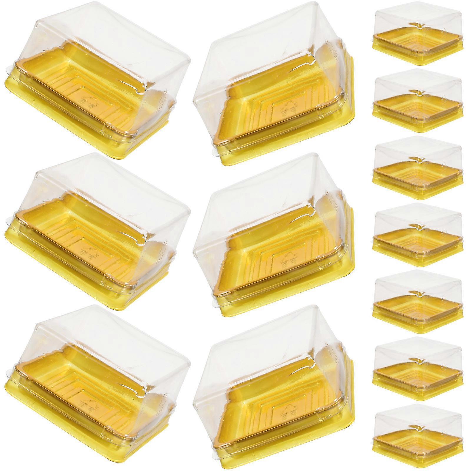 Packaging Boxes Moon Cake Packaging Boxes for Storage Use 50Pcs Clear Dessert Containers