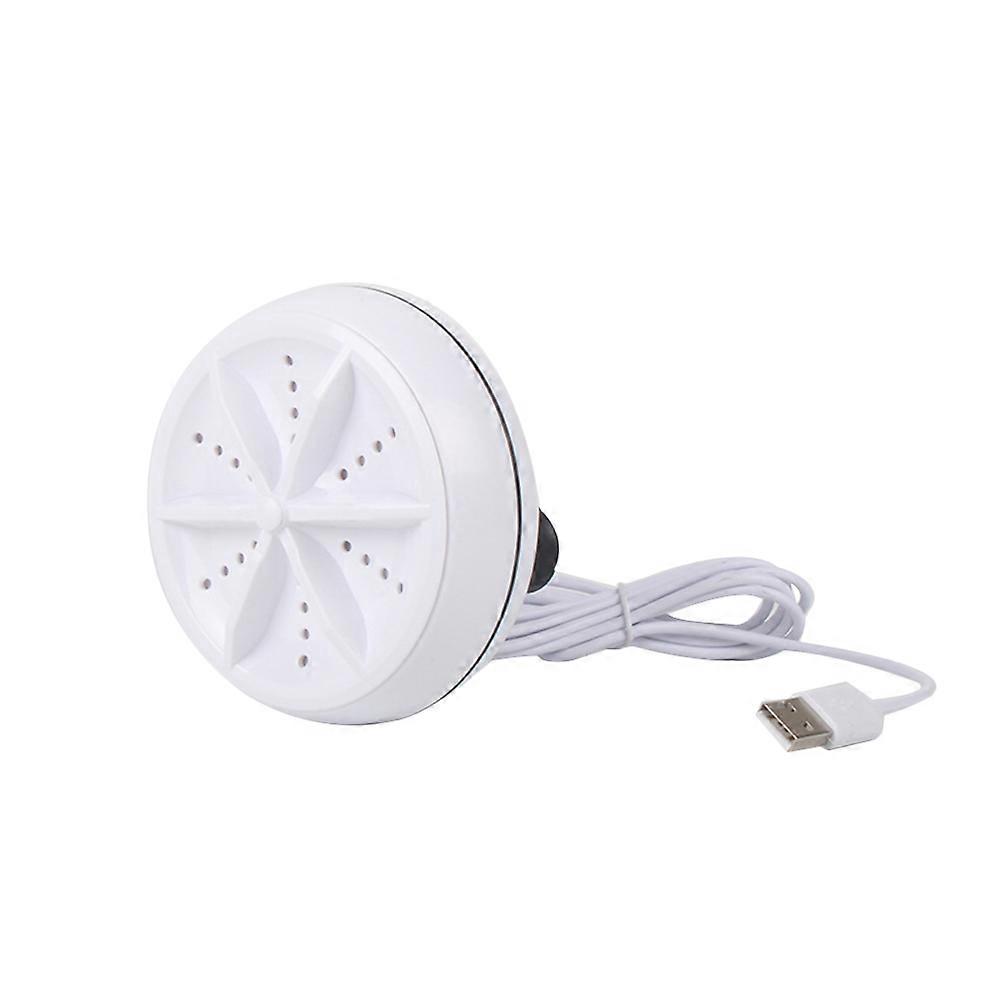 USB Portable Washer Ultrasonic Washing Machine for Clothes 1Set White
