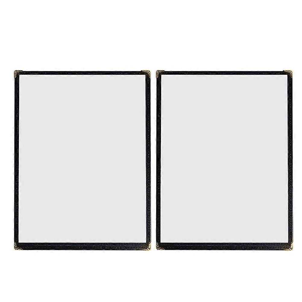 Menu Cover PVC Transparent for Restaurant Use with 2Pcs Protective Covers