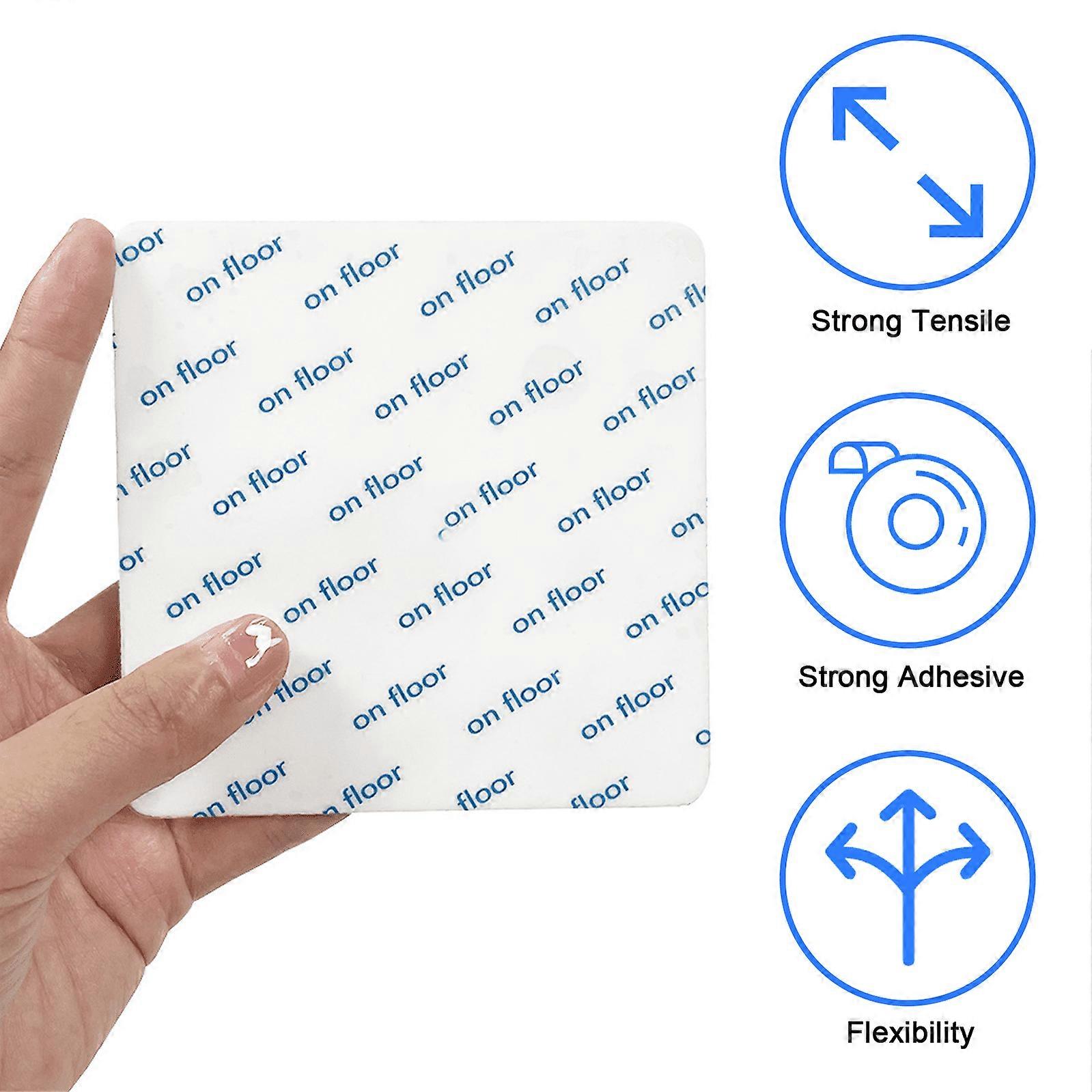 8Pcs Carpet Hook And Loop Anti Slip Mat - Square