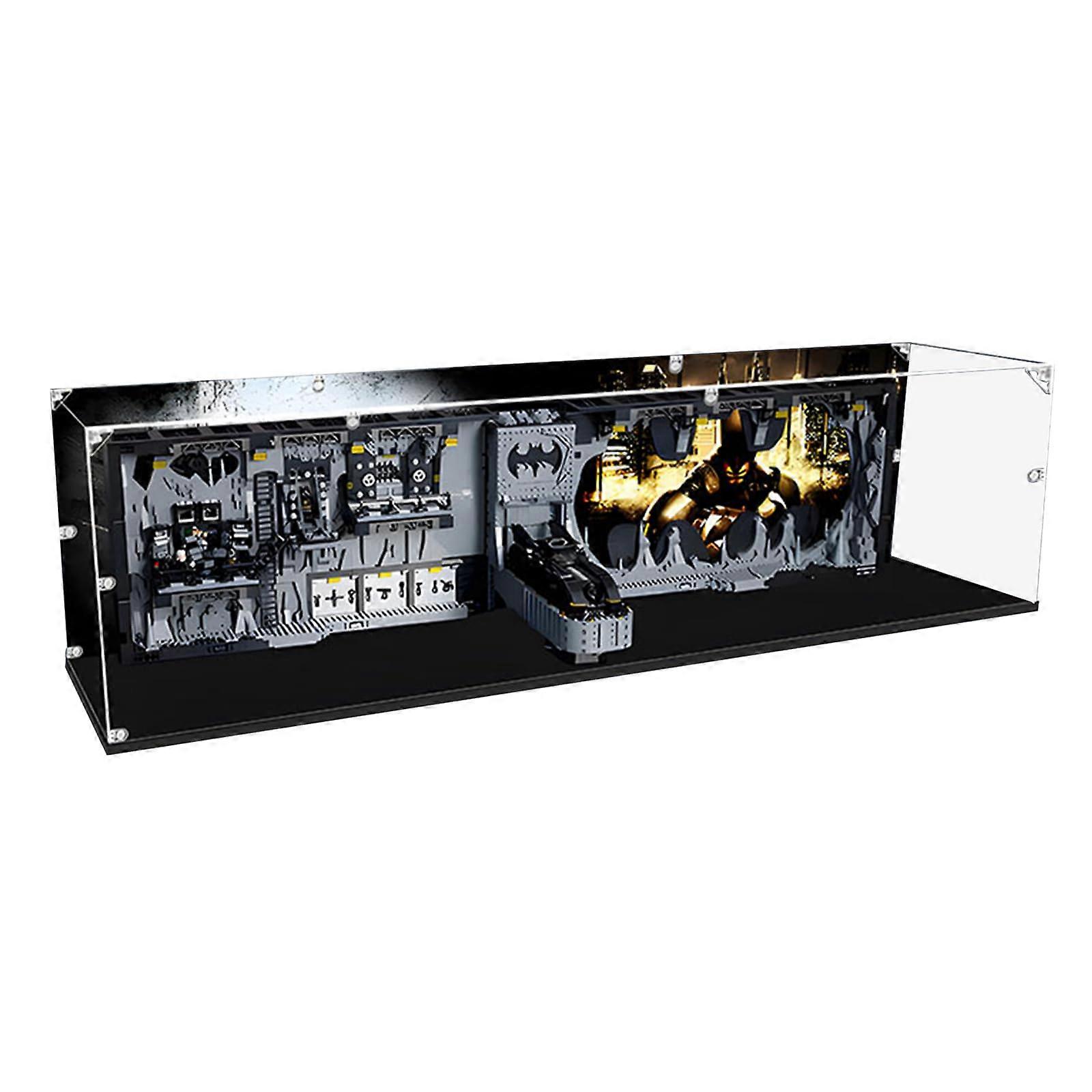 Acrylic Display Case for  76252 Batcave Shadow Box, Dustproof 3mm Backdrop Display Box