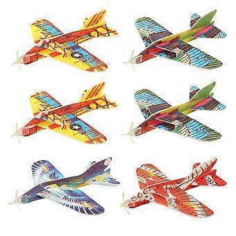 Aeroplani giocattolo in schiuma per bambini, 6 pezzi, flessibili, leggeri, da assemblare per esterni.