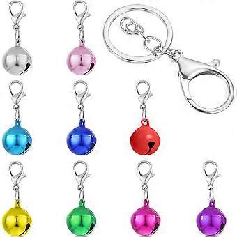 Cat Collar Bell Pet Bells for Cat Dog Collar, 9 Pack Small Dog Puppy Pet Bells for Collars with 1Pack Keychain