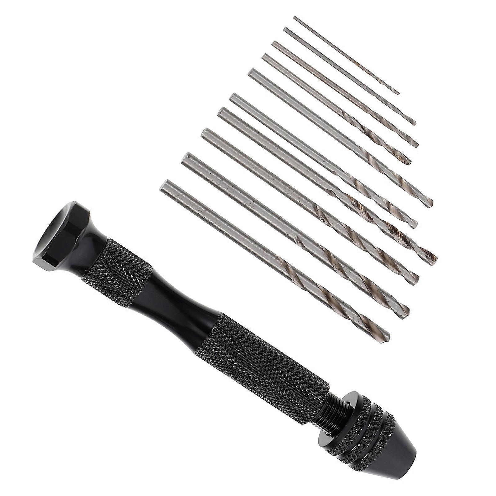 1 Set Pin Vise Hand Drill Micro Mini Drill Bits Kit Precision Hand Drill Bits