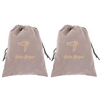 Opbergtas voor föhn, organizer voor thuisgebruik, 2 stuks, gemaakt van stof.