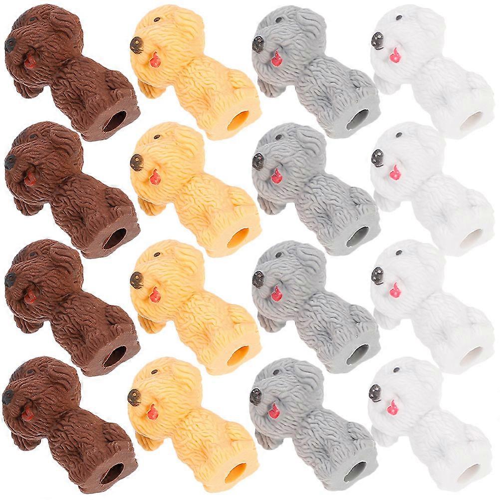 Delicate Cartoon Erasers Multi-Function Pencil Accessory 24Pcs Assorted Color