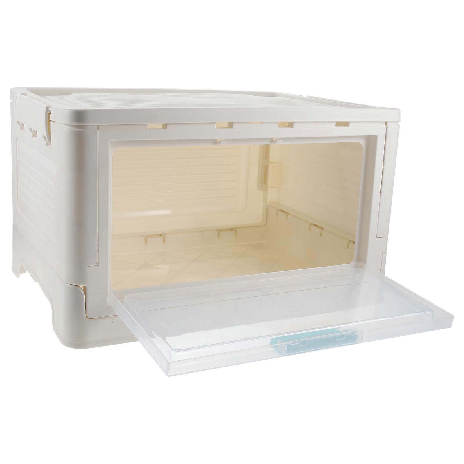 Container Foldable Storage Box for Kitchen Organization Blue Plastic
