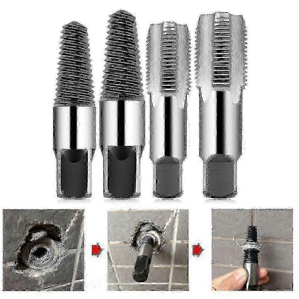 1/2 3/4inch Pipe Thread Repair Tap Broken Screw Extractor Hardware Tools Set