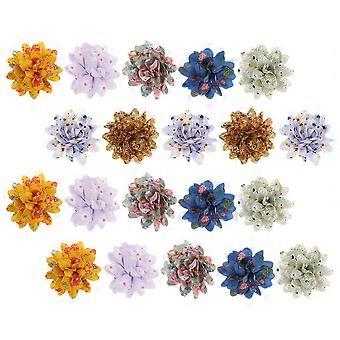 Welpen-Blumenhalsband, Spitzen-Hundehalsband mit Blumen zur Dekoration, 40-teilige Kollektion