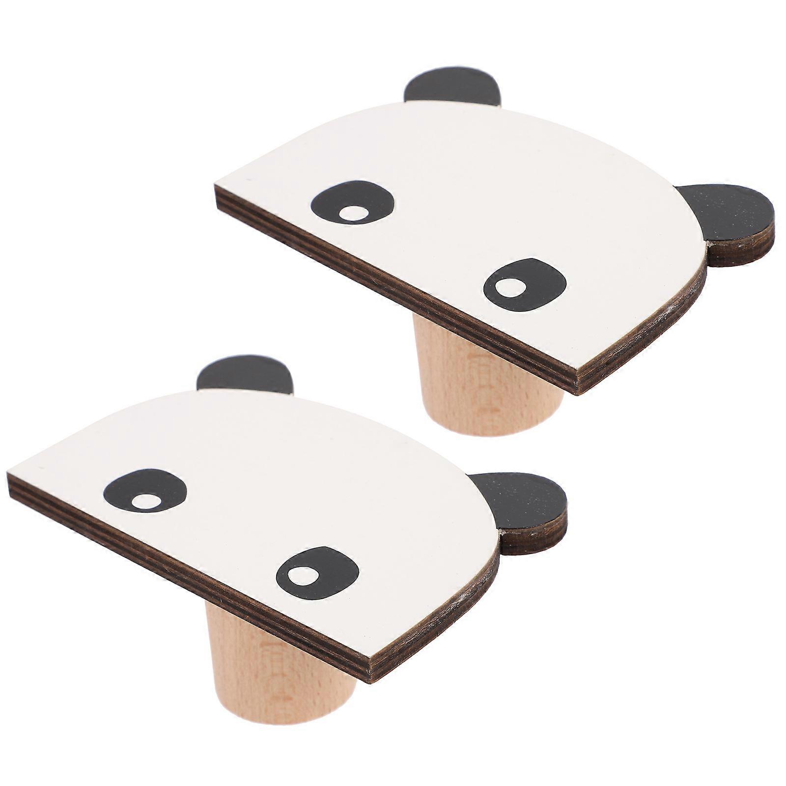 Panda Hook Creative Kids Wall Hooks Adhesive Wall Hook for Hanging 2Sets
